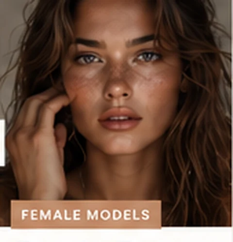 AI-generated editorial portrait representing fictional model Elena Petrova